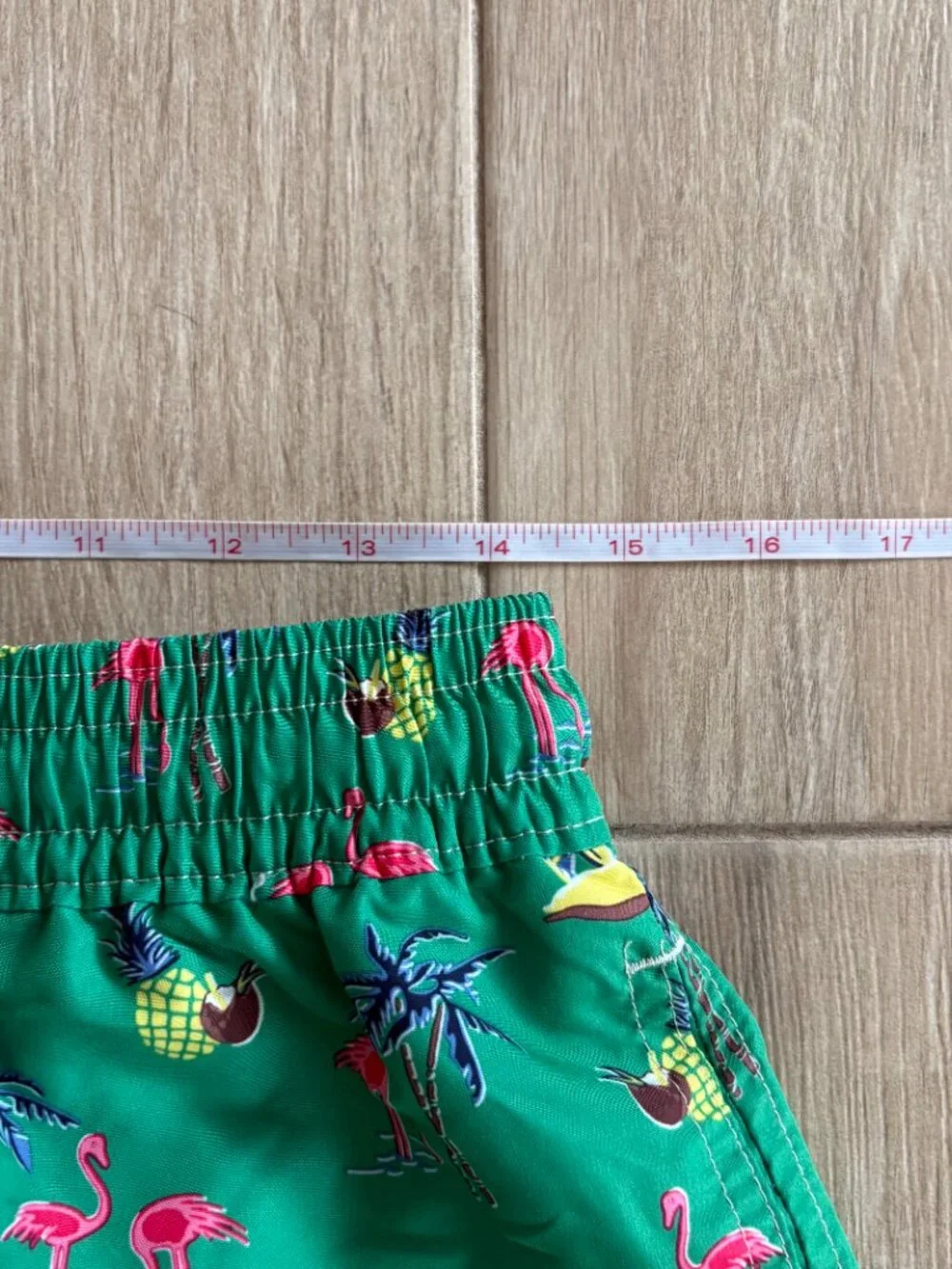 Polo Ralph Lauren Traveler Swim Trunks Men's Medium Green Flamingo Lined Summer